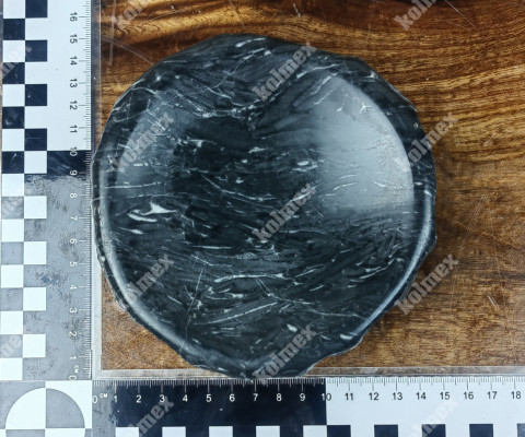 Черный мрамор с прожилками 52-М - 2